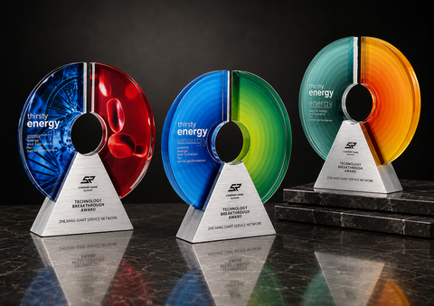 Circle Disc Recognition Award - custom acrylic awards with your logo
